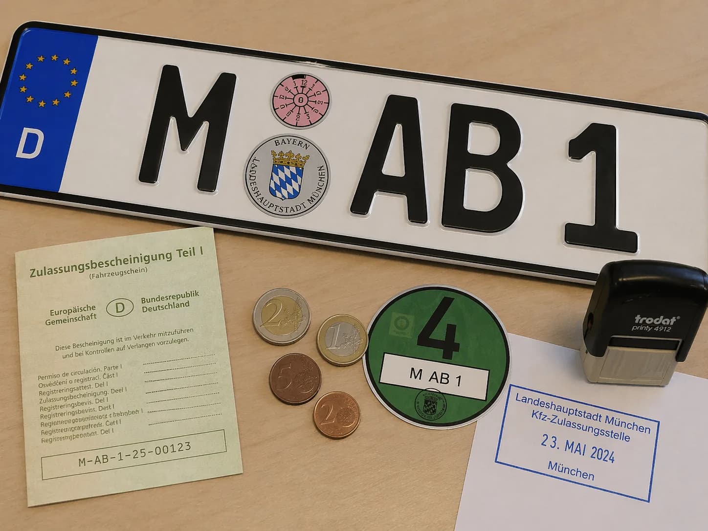 Deutsches Kennzeichen M AB 1